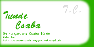 tunde csaba business card